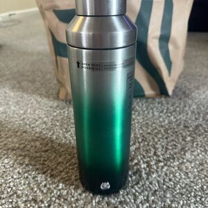 Starbucks Metallic Green Ombre Bottle